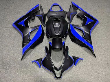 2007-2008 Matte Black & Blue Honda CBR600RR Motorcycle Fairings