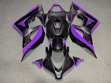 2007-2008 Matte Black & Purple Honda CBR600RR Motorcycle Fairings