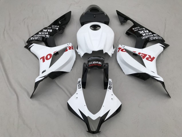 2007-2008 Matte White & Red Repsol Honda CBR600RR Motorcycle Fairings 2007-2008 Matte White & Red Repsol Honda CBR600RR Motorcycle Fairings