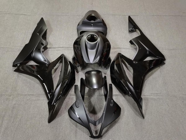2007-2008 Matte and Gloss Black Honda CBR600RR Motorcycle Fairings 2007-2008 Matte and Gloss Black Honda CBR600RR Motorcycle Fairings