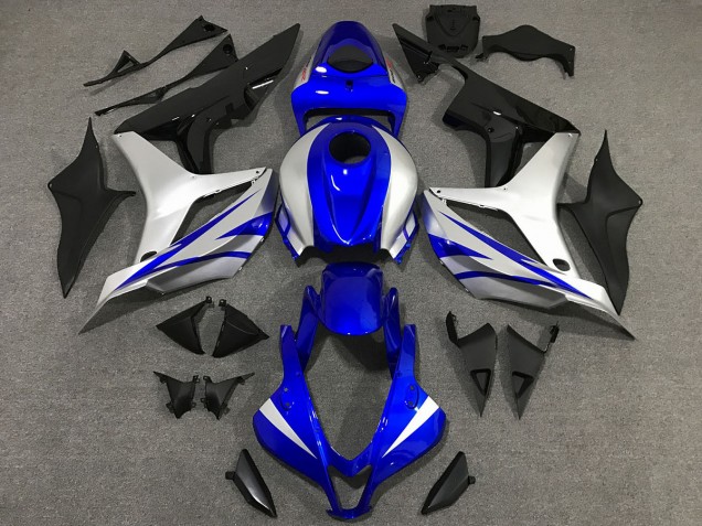 2007-2008 OEM Style Blue and Silver Honda CBR600RR Motorcycle Fairings 2007-2008 OEM Style Blue and Silver Honda CBR600RR Motorcycle Fairings