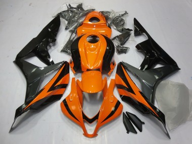 2007-2008 Orange Grey and Black Honda CBR600RR Motorcycle Fairings