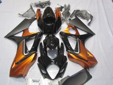 2007-2008 Orange and Black Suzuki GSXR 1000 Motorcycle Fairings