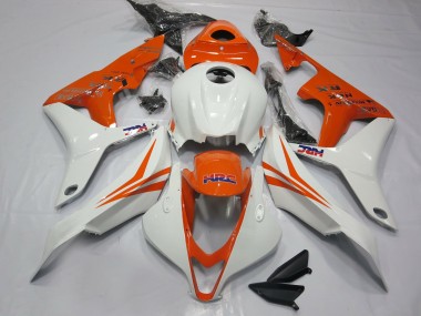 2007-2008 Orange and White HRC- CBR600RR 07-08 Honda CBR600RR Motorcycle Fairings