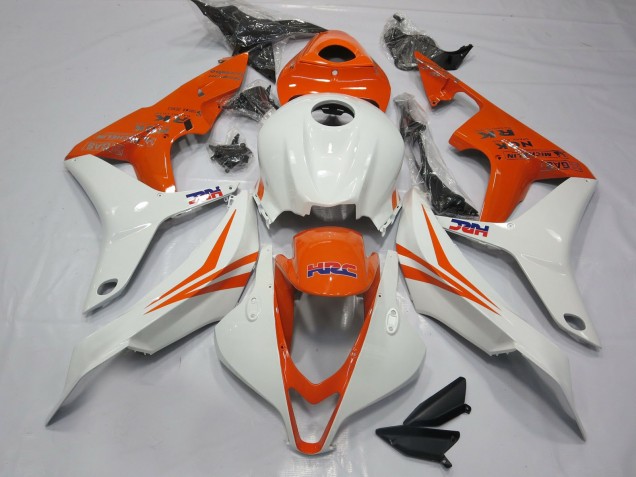 2007-2008 Orange and White HRC- CBR600RR 07-08 Honda CBR600RR Motorcycle Fairings 2007-2008 Orange and White HRC- CBR600RR 07-08 Honda CBR600RR Motorcycle Fairings
