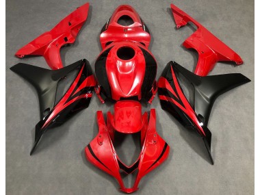 2007-2008 Pearl Red & Black Honda CBR600RR Motorcycle Fairings