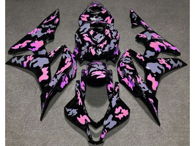2007-2008 Pink and Gray Camouflage Honda CBR600RR Motorcycle Fairings