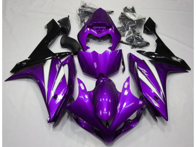 2007-2008 Purple White and Black Yamaha R1 Motorcycle Fairings 2007-2008 Purple White and Black Yamaha R1 Motorcycle Fairings