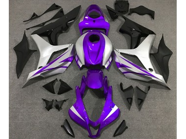 2007-2008 Purple and Silver OEM Style Honda CBR600RR Motorcycle Fairings