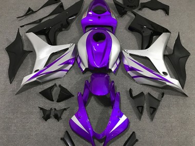 2007-2008 Purple and Silver OEM Style Honda CBR600RR Motorcycle Fairings