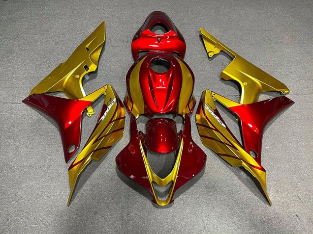 2007-2008 Red & Gold Honda CBR600RR Motorcycle Fairings 2007-2008 Red & Gold Honda CBR600RR Motorcycle Fairings