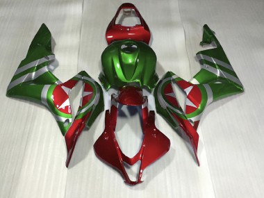 2007-2008 Red and Green Captain America Honda CBR600RR Motorcycle Fairings