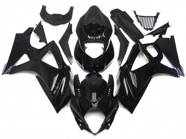 2007-2008 Slick Gloss Black Style Suzuki GSXR 1000 Motorcycle Fairings