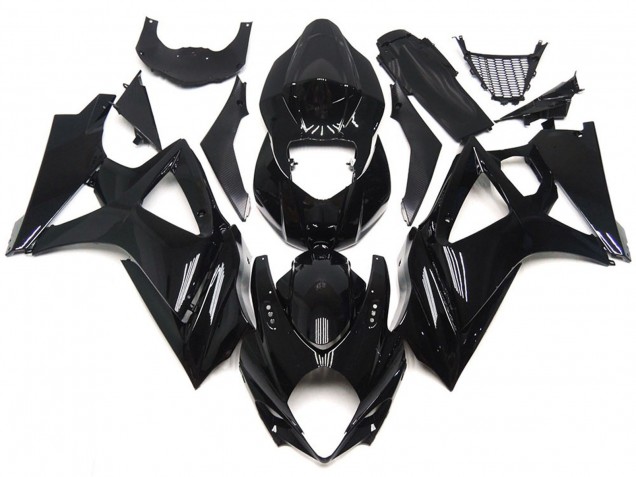 2007-2008 Slick Gloss Black Style Suzuki GSXR 1000 Motorcycle Fairings 2007-2008 Slick Gloss Black Style Suzuki GSXR 1000 Motorcycle Fairings