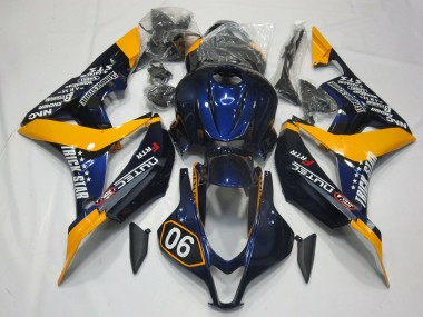 2007-2008 Special Deep Blue and Yellow Honda CBR600RR Motorcycle Fairings