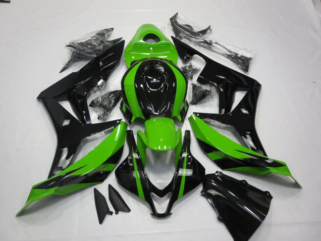 2007-2008 Vibrant Green and Black Honda CBR600RR Motorcycle Fairings 2007-2008 Vibrant Green and Black Honda CBR600RR Motorcycle Fairings