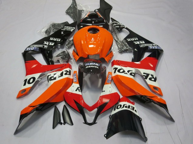 2007-2008 Vibrant Orange Repsol Honda CBR600RR Motorcycle Fairings 2007-2008 Vibrant Orange Repsol Honda CBR600RR Motorcycle Fairings