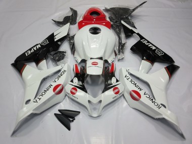 2007-2008 White and Red KM Honda CBR600RR Motorcycle Fairings