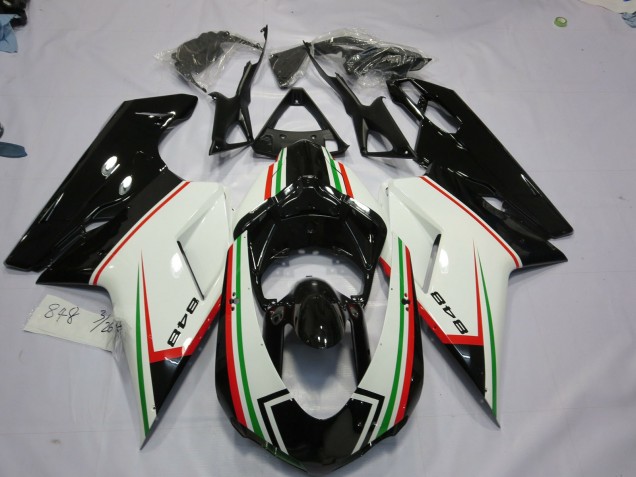 2007-2012 Black tri Color Ducati 848 1098 1198 Motorcycle Fairings 2007-2012 Black tri Color Ducati 848 1098 1198 Motorcycle Fairings