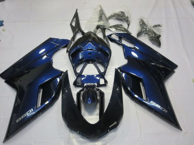 2007-2012 Deep Blue Ducati 848 1098 1198 Motorcycle Fairings