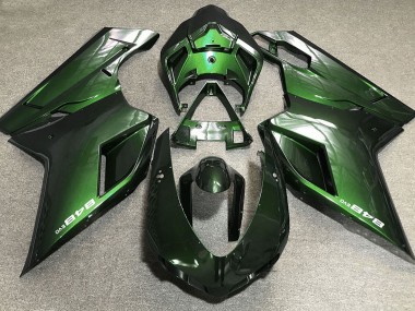 2007-2012 Deep Green Ducati 848 1098 1198 Motorcycle Fairings