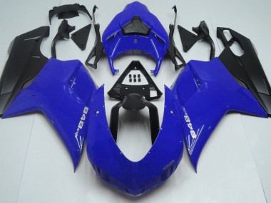 2007-2012 Gloss Blue & Black Ducati 848 1098 1198 Motorcycle Fairings