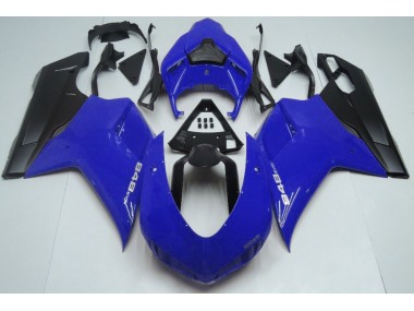 2007-2012 Gloss Blue & Black Ducati 848 1098 1198 Motorcycle Fairings