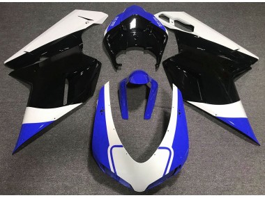 2007-2012 Gloss Blue White and Black Ducati 848 1098 1198 Motorcycle Fairings