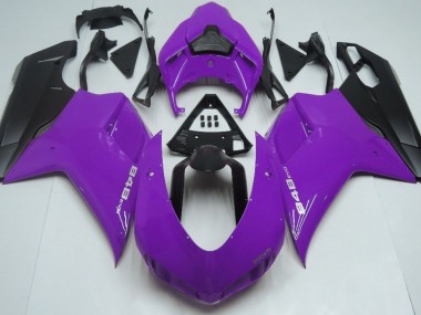 2007-2012 Gloss Purple & Black Ducati 848 1098 1198 Motorcycle Fairings