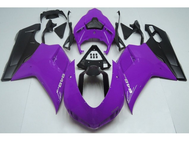 2007-2012 Gloss Purple & Black Ducati 848 1098 1198 Motorcycle Fairings 2007-2012 Gloss Purple & Black Ducati 848 1098 1198 Motorcycle Fairings