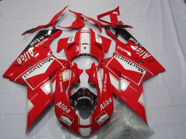 2007-2012 Marlboro Ducati 848 1098 1198 Motorcycle Fairings 2007-2012 Marlboro Ducati 848 1098 1198 Motorcycle Fairings