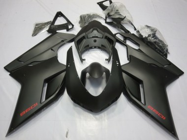 2007-2012 Matte Black Ducati 848 1098 1198 Motorcycle Fairings
