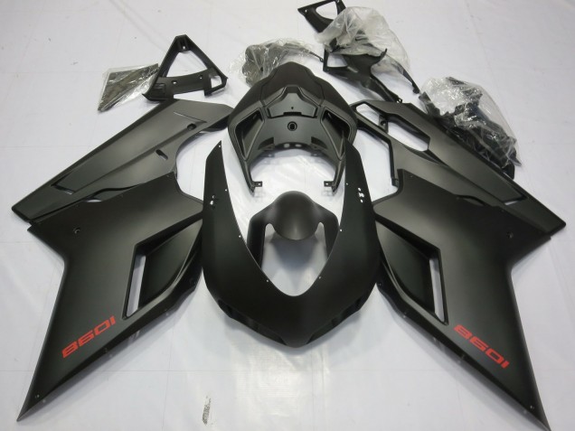 2007-2012 Matte Black Ducati 848 1098 1198 Motorcycle Fairings 2007-2012 Matte Black Ducati 848 1098 1198 Motorcycle Fairings