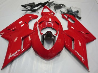 2007-2012 OEM Style Gloss Red Ducati 848 1098 1198 Motorcycle Fairings
