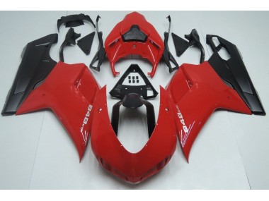 2007-2012 Red Matte Black Ducati 848 1098 1198 Motorcycle Fairings