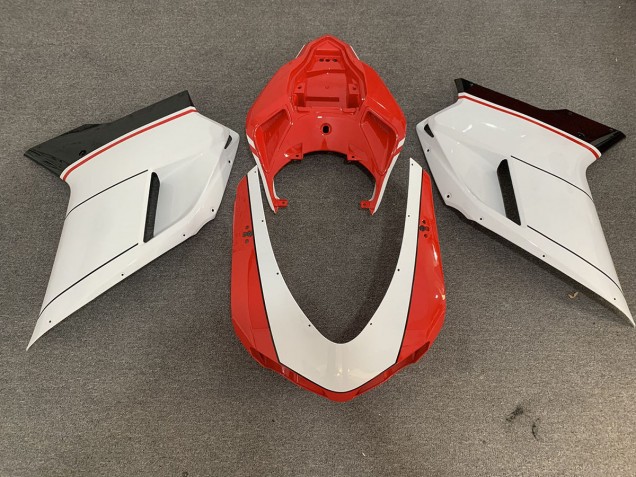 2007-2012 Red White Ducati 848 1098 1198 Motorcycle Fairings 2007-2012 Red White Ducati 848 1098 1198 Motorcycle Fairings