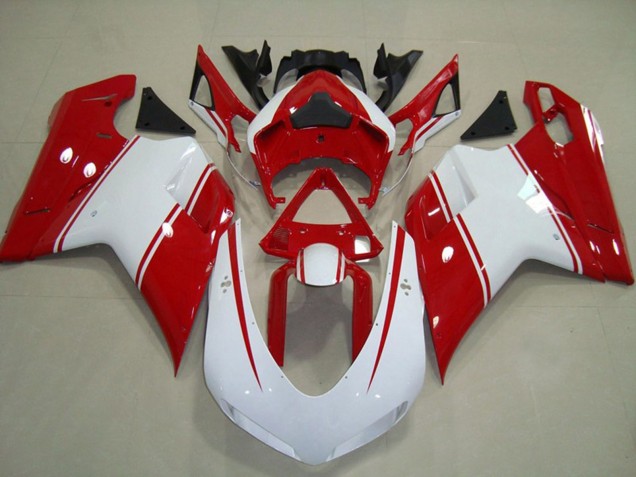 2007-2012 Red and White Pin Ducati 848 1098 1198 Motorcycle Fairings 2007-2012 Red and White Pin Ducati 848 1098 1198 Motorcycle Fairings