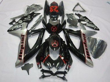 2008-2010 Black Grey Jordan Suzuki GSXR 600-750 Motorcycle Fairings