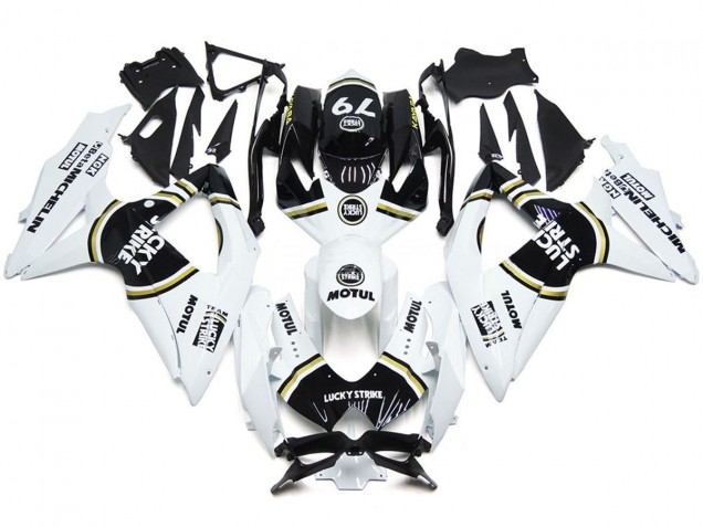 2008-2010 Black Lucky Strike 79 Suzuki GSXR 600-750 Motorcycle Fairings 2008-2010 Black Lucky Strike 79 Suzuki GSXR 600-750 Motorcycle Fairings