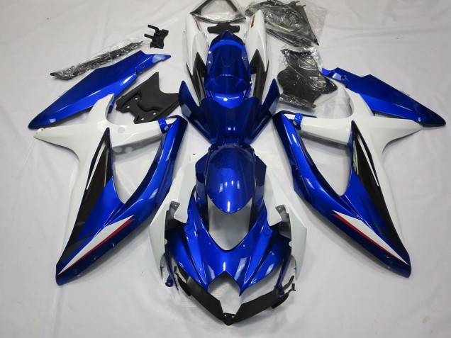 2008-2010 Blue Black and White Suzuki GSXR 600-750 Motorcycle Fairings 2008-2010 Blue Black and White Suzuki GSXR 600-750 Motorcycle Fairings