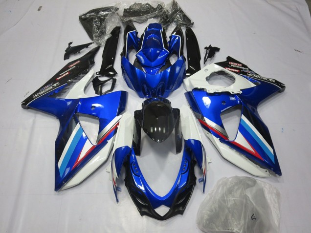 2008-2010 Blue White and Red Suzuki GSXR 600-750 Motorcycle Fairings 2008-2010 Blue White and Red Suzuki GSXR 600-750 Motorcycle Fairings