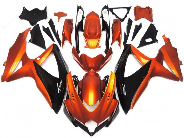2008-2010 Bronze Orange and Black Suzuki GSXR 600-750 Motorcycle Fairings 2008-2010 Bronze Orange and Black Suzuki GSXR 600-750 Motorcycle Fairings