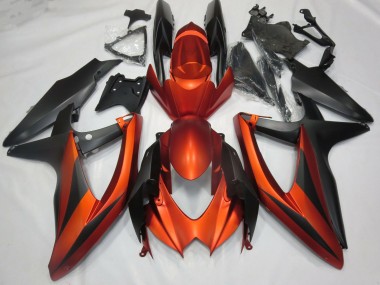 2008-2010 Burnt Matte Orange Suzuki GSXR 600-750 Motorcycle Fairings