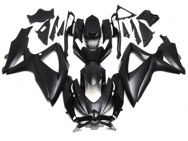 2008-2010 Deep Matte Black Suzuki GSXR 600-750 Motorcycle Fairings