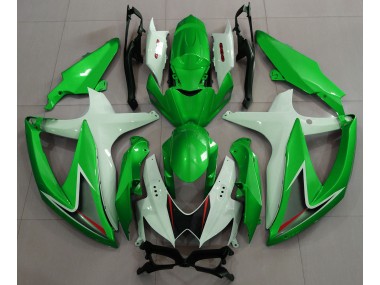 2008-2010 Gloss Green & White Suzuki GSXR 600-750 Motorcycle Fairings