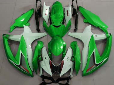 2008-2010 Gloss Green & White Suzuki GSXR 600-750 Motorcycle Fairings