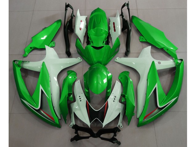 2008-2010 Gloss Green & White Suzuki GSXR 600-750 Motorcycle Fairings 2008-2010 Gloss Green & White Suzuki GSXR 600-750 Motorcycle Fairings