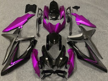 2008-2010 Gloss Pink & Green R Suzuki GSXR 600-750 Motorcycle Fairings