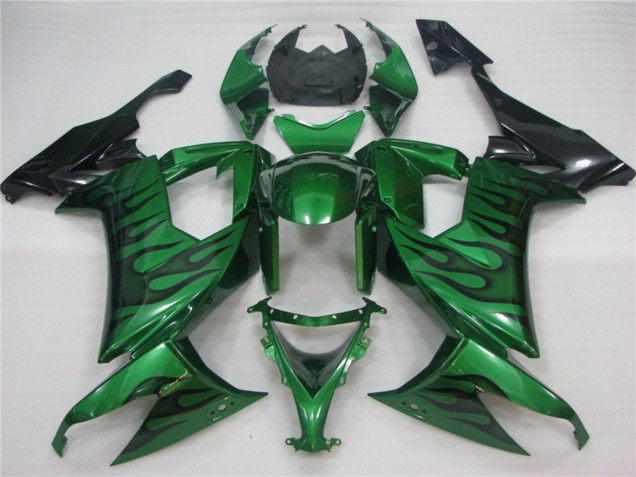 2008-2010 Green Flame Kawasaki ZX10R Motorcycle Fairings 2008-2010 Green Flame Kawasaki ZX10R Motorcycle Fairings