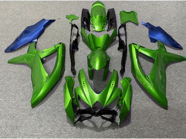 2008-2010 Green and Blue Suzuki GSXR 600-750 Motorcycle Fairings